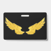 Badge Ailes d'ange dorées tombées (Arrière)