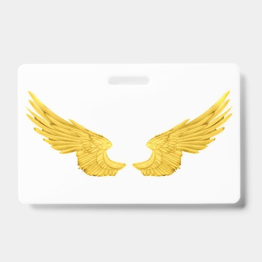 Badge Ailes d'ange dorées tombées (Avant)