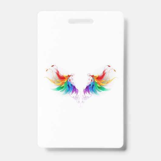 Badge Ailes fluffy arc-en-ciel (Avant)