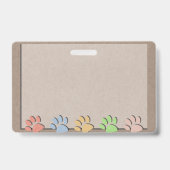 Badge Aimant de texture en papier kraft faux avec emprei (Arrière)