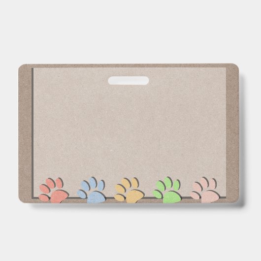 Badge Aimant de texture en papier kraft faux avec emprei (Avant)