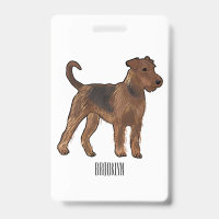 Airedale terrier dog cartoon