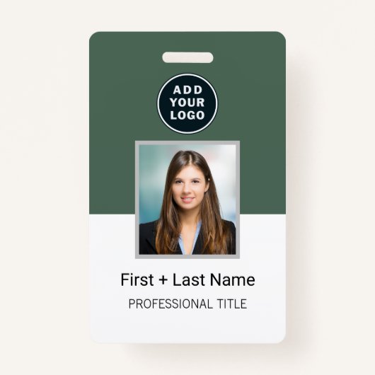 Badge Ajouter le logo de l'entreprise - ID photo de l'em (Devant)