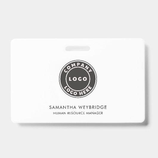 Badge Ajouter le logo de l'entreprise Nom de l'employé d (Avant)