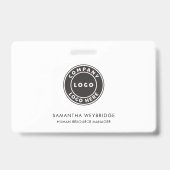 Badge Ajouter le logo de l'entreprise Nom de l'employé d (Arrière)
