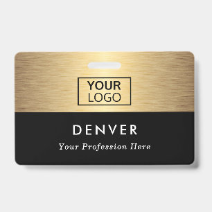 Badge Ajouter le logo nom de l'employé titre dégradé