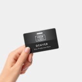 Badge Ajouter le logo nom de l'employé titre dégradé noi (Manuel / portable)