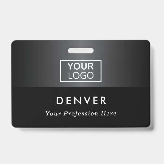 Badge Ajouter le logo nom de l'employé titre dégradé noi (Avant)