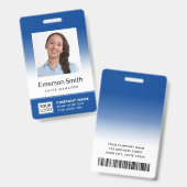 Badge Ajouter l'ID de titre du nom de l'employé du dégra (Avant & arrière)