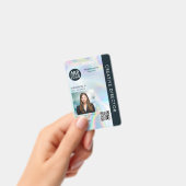 Badge Ajouter un code QR de logo d'entreprise Photo d'id (Manuel / portable)