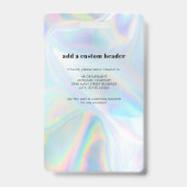 Badge Ajouter un code QR de logo d'entreprise Photo d'id (Arrière)