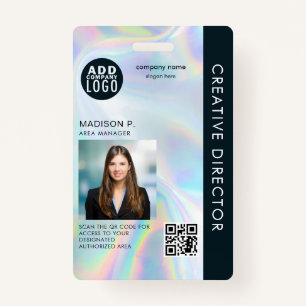 Badge Ajouter un logo d'entreprise Code QR Code photo em