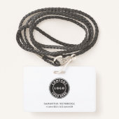 Badge Ajouter un logo d'entreprise Nom du personnel de l (Devant avec lanière)