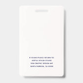 Badge Ajouter votre logo avec QR Code noir Entreprise (Arrière)