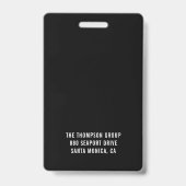 Badge Ajouter votre logo | Nom personnalisé (Dos)