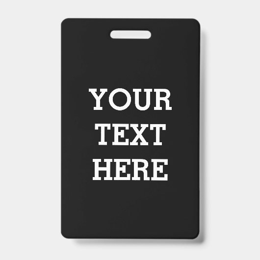 Badge Ajouter votre propre texte personnalisé ici noir e (Avant)