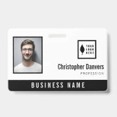 Badge Ajoutez votre logo propre Employé de bureau (Avant)