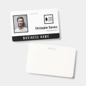 Badge Ajoutez votre logo propre Employé de bureau (Avant & arrière)