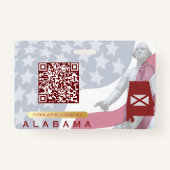 Badge ALABAMA - Carte d'identité enfant (Dos)