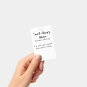 Badge Alerte d'allergie alimentaire ajouter le nom du te (Manuel / portable)