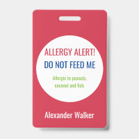 Alerte d'allergie alimentaire pour enfants personn