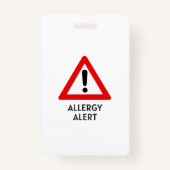Badge Alerte d'allergie au maïs (Devant)