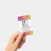 Badge Alerte d'invalidité d'allergie ID contact Photo pe (Handheld)