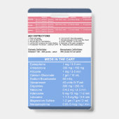 Badge Algorithme de ACLS par Nurse Cheats® (Arrière)