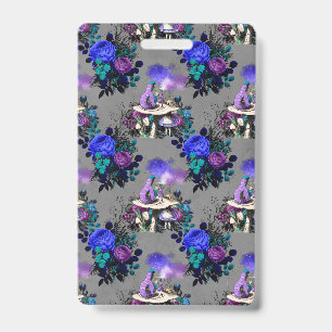 Badge Alice au pays des merveilles Chenille fumant des f