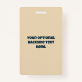 Badge Alien UFO de texte personnalisé (Dos)