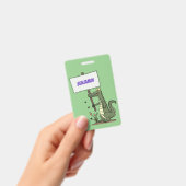 Badge Aligator de crocodile drôle avec dessin animé (Manuel / portable)