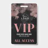 Badge All Access Logo Rose Gold Black VIP Event (Dos)