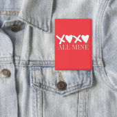 Badge ALL MINE XOXO Valentine Shirt - Minimal Love Desig (Insitu)