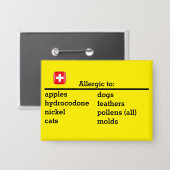 Badge Allergies (Recto/Verso)