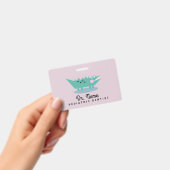 Badge Alligator Dentiste Pédiatre Dentaire Rose (Manuel / portable)