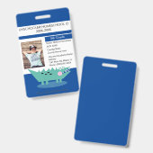 Badge Alligator étudiant en homeschooling moderne et uns (Avant & arrière)