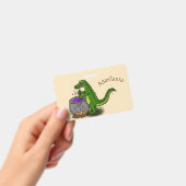 Badge Alligator vert drôle dessin animé cuisine (Manuel / portable)