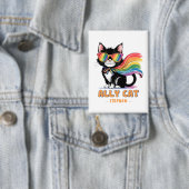 Badge Ally Cat - Rainbow Cat LGBTQ Pride (Insitu)