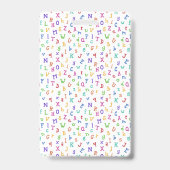 Badge Alphabet coloré enseignant photo et logo (Arrière)