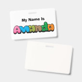 Badge Amanda (Avant & arrière)