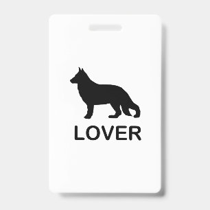 Badge Amateur de Berger Allemand avec Silhouette