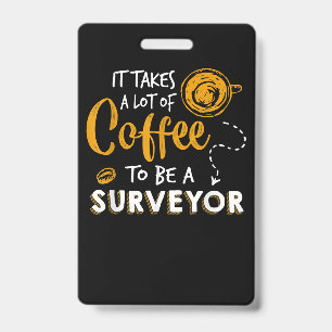 Badge Amateur de café Enquêteur drôle Ingénieur Construc