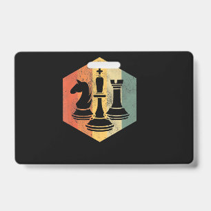Badge Amateur d'échecs Cadeau coloré d'échecs Roi Cava