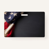 Badge American Flag on a Chalkboard (Devant)