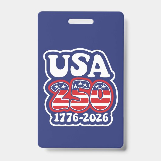 Badge America's 250th Birthday - Groovy USA 250 (Front)