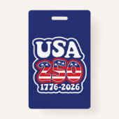 Badge America's 250th Birthday - Groovy USA 250 (Devant)