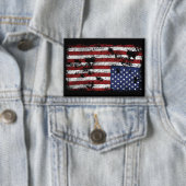 Badge Amérique en détresse - À l'envers du drapeau (Insitu)