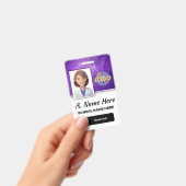 Badge Amethyst Purple Custom Work ID Logo photo Code à b (Manuel / portable)