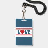 Badge Amour design (Avant avec lanière)