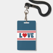 Badge Amour design (Arrière avec lanière)